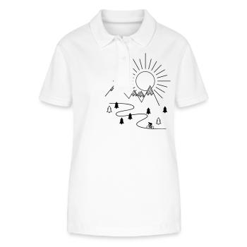 Cycling - Stanley/Stella Women’s Organic Polo Shirt ELLISER - white - Front - Anna (173cm)