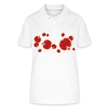 Le parfum de la grenade - Polo bio ELLISER Stanley/Stella Femme - blanc - Devant - Anna (173cm)