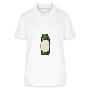 Beer Bottle Beer Drinking Symbol - Stanley/Stella Women’s Organic Polo Shirt ELLISER - white - Front - Anna (173cm)