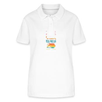 Zrce Urlaub Vibes - Stanley/Stella Frauen Bio-Poloshirt ELLISER - Weiß - Vorne - Anna (173cm)