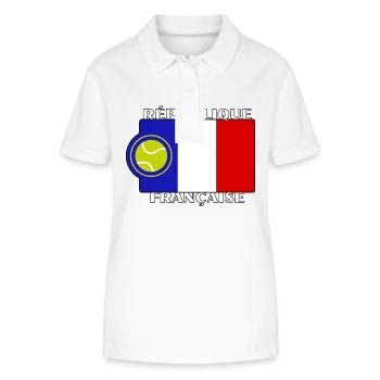 TENNIS WORLD - Frankreich - Stanley/Stella Frauen Bio-Poloshirt ELLISER - Weiß - Vorne - Anna (173cm)