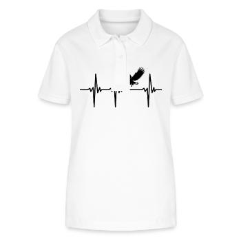 Herzschlag für fliegende Fischadler - Stanley/Stella Frauen Bio-Poloshirt ELLISER - Weiß - Vorne - Anna (173cm)