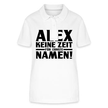 Alexander Alexandra Alexa Alex - Stanley/Stella Frauen Bio-Poloshirt ELLISER - Weiß - Vorne - Anna (173cm)