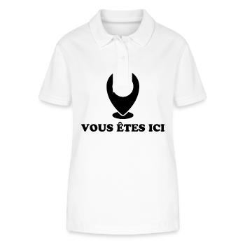 Vous êtes ici - Polo bio ELLISER Stanley/Stella Femme - blanc - Devant - Anna (173cm)
