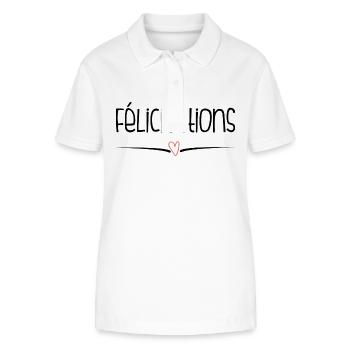 WELL DONE. CONGRATULATIONS. BIRTH. ANNIVERSARY. FERRY - Stanley/Stella Women’s Organic Polo Shirt ELLISER - white - Front - Anna (173cm)
