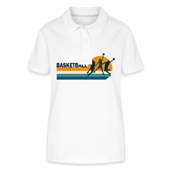 Basketball Basketballspieler Basketballmannschaft - Stanley/Stella Frauen Bio-Poloshirt ELLISER - Weiß - Vorne - Anna (173cm)