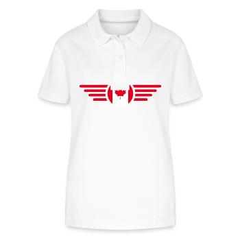T-shirt design de style canadien - Polo bio ELLISER Stanley/Stella Femme - blanc - Devant - Anna (173cm)