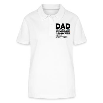 Buchhalter Papa Buchhaltung Finanzen Finanzen Lustig - Stanley/Stella Frauen Bio-Poloshirt ELLISER - Weiß - Vorne - Anna (173cm)