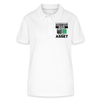 Buchhalter Papa Buchhaltung Finanzen Finanzen Lustig - Stanley/Stella Frauen Bio-Poloshirt ELLISER - Weiß - Vorne - Anna (173cm)