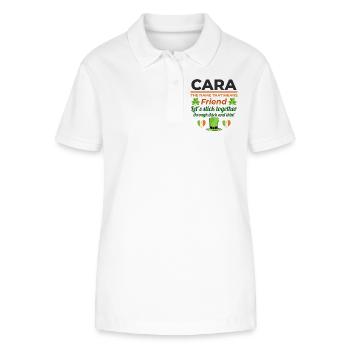 Funny Irish Girl Name: Cara - The Friend - Stanley/Stella Women’s Organic Polo Shirt ELLISER - white - Front - Anna (173cm)