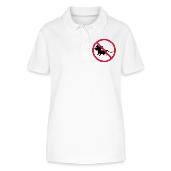 forbidden shield zone no mouse symbol maeuschen s - Stanley/Stella Women’s Organic Polo Shirt ELLISER - white - Front - Anna (173cm)