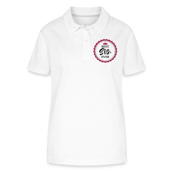 Schwester - Stanley/Stella Frauen Bio-Poloshirt ELLISER - Weiß - Vorne - Anna (173cm)