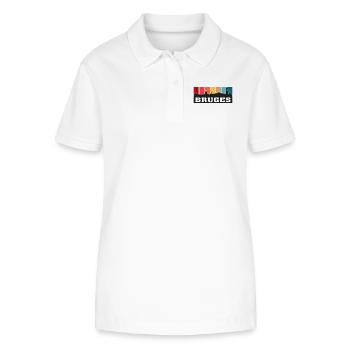 Bruges Belgique Voyage Skyline Souvenirs Silhouette - Polo bio ELLISER Stanley/Stella Femme - blanc - Devant - Anna (173cm)