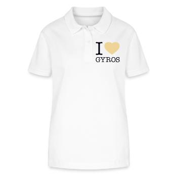 I LOVE GYROS - Stanley/Stella Women’s Organic Polo Shirt ELLISER - white - Front - Anna (173cm)
