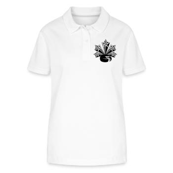Cheese five radiating stars - Stanley/Stella Women’s Organic Polo Shirt ELLISER - white - Front - Anna (173cm)