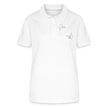 Handzeichen Bildausschnitt - Stanley/Stella Frauen Bio-Poloshirt ELLISER - Weiß - Vorne - Anna (173cm)