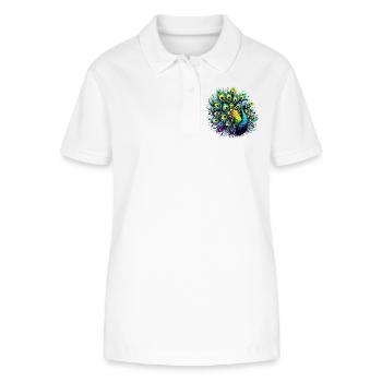 Pfau - Stanley/Stella Frauen Bio-Poloshirt ELLISER - Weiß - Vorne - Anna (173cm)