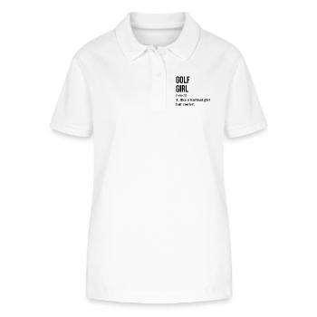 Golf - Stanley/Stella Frauen Bio-Poloshirt ELLISER - Weiß - Vorne - Anna (173cm)