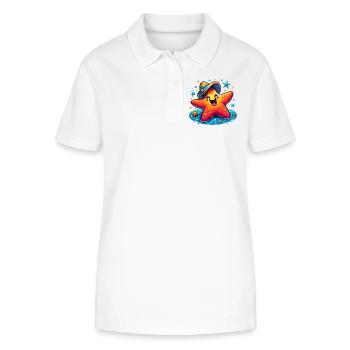 Seestern - Stanley/Stella Frauen Bio-Poloshirt ELLISER - Weiß - Vorne - Anna (173cm)