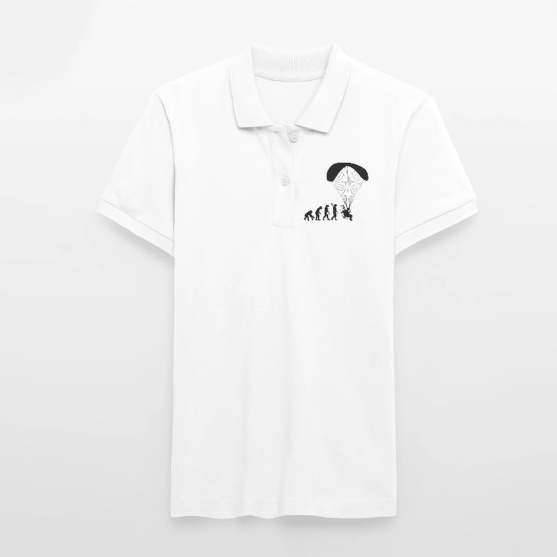 Paramotoring Human Evolution Funny Stanley/Stella Women’s Organic Polo Shirt ELLISER