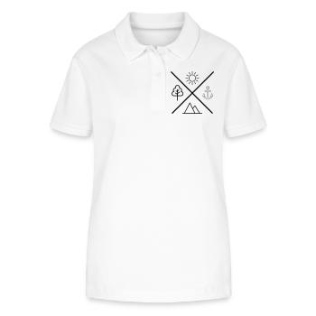 Leben - Stanley/Stella Frauen Bio-Poloshirt ELLISER - Weiß - Vorne - Anna (173cm)