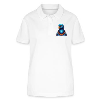 Taube Bunte Kawaii Cartoon Figur Clipart - Stanley/Stella Frauen Bio-Poloshirt ELLISER - Weiß - Vorne - Anna (173cm)