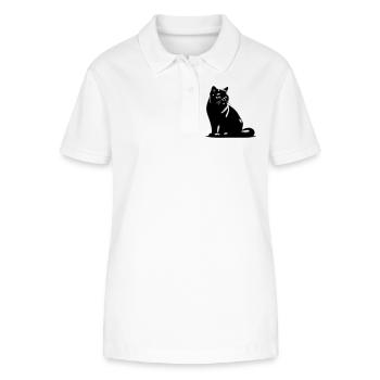 British Shorthair Cat - Stanley/Stella Women’s Organic Polo Shirt ELLISER - white - Front - Anna (173cm)