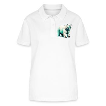 Weißer Eisbär - Stanley/Stella Frauen Bio-Poloshirt ELLISER - Weiß - Vorne - Anna (173cm)