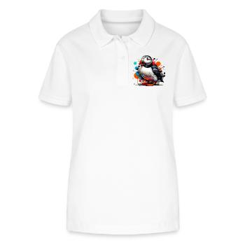 Papageitaucher - Stanley/Stella Frauen Bio-Poloshirt ELLISER - Weiß - Vorne - Anna (173cm)