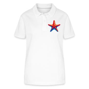 Étoile de mer - Polo bio ELLISER Stanley/Stella Femme - blanc - Devant - Anna (173cm)