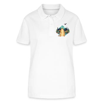Murmeltier - Stanley/Stella Frauen Bio-Poloshirt ELLISER - Weiß - Vorne - Anna (173cm)