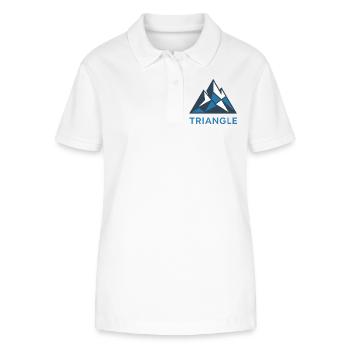 Geometric mountain motif with triangles - Stanley/Stella Women’s Organic Polo Shirt ELLISER - white - Front - Anna (173cm)