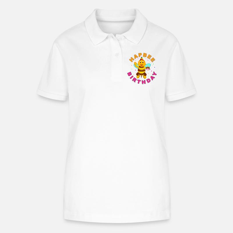 HAPBEE Geburtstag mit Text - Stanley/Stella Frauen Bio-Poloshirt ELLISER - Weiß