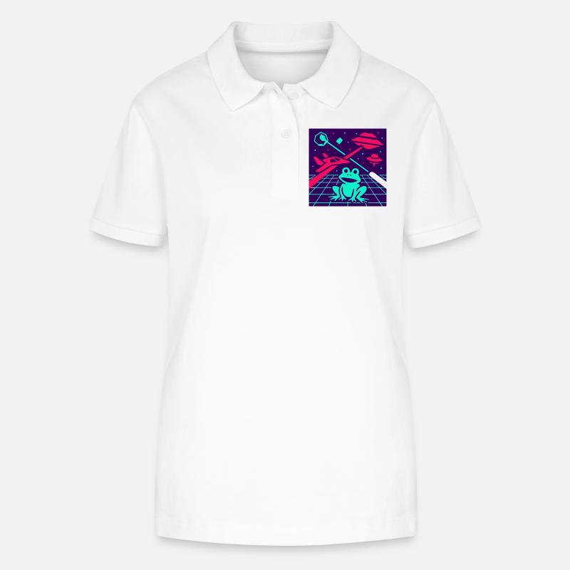 Grenouille de l’espace - Polo bio ELLISER Stanley/Stella Femme - blanc