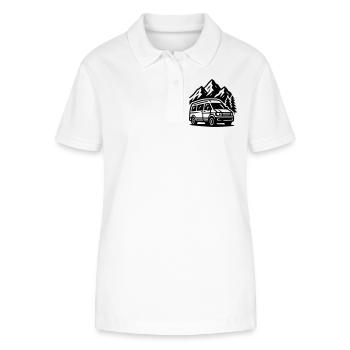 Vanlife - Stanley/Stella Frauen Bio-Poloshirt ELLISER - Weiß - Vorne - Anna (173cm)