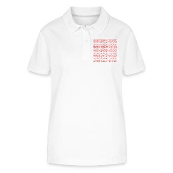EUROPEAN UNION - Stanley/Stella Frauen Bio-Poloshirt ELLISER - Weiß - Vorne - Anna (173cm)
