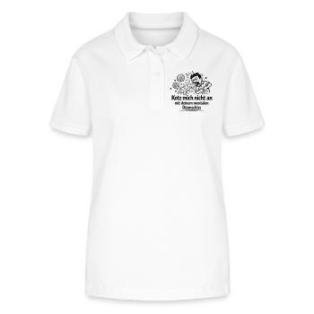 Mental thin shit vomiting - Stanley/Stella Women’s Organic Polo Shirt ELLISER - white - Front - Anna (173cm)