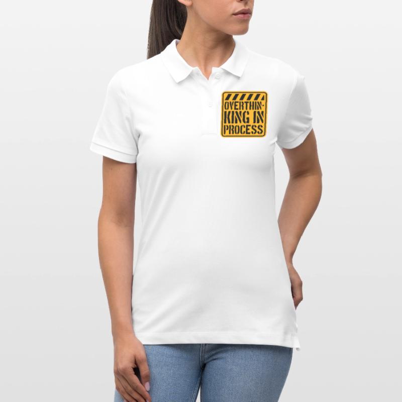 Overthinking In Process Funny Brooding Saying Logo Stanley/Stella Women’s Organic Polo Shirt ELLISER