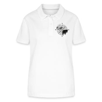 Chemise de camping caravane pour les amateurs de caravanes - Polo bio ELLISER Stanley/Stella Femme - blanc - Devant - Anna (173cm)