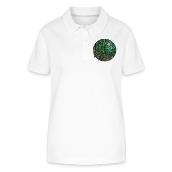 Tropischer Dschungel Rundbild - Stanley/Stella Frauen Bio-Poloshirt ELLISER - Weiß - Vorne - Anna (173cm)