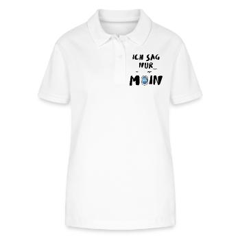 ich sag nur moin  - Stanley/Stella Frauen Bio-Poloshirt ELLISER - Weiß - Vorne - Anna (173cm)