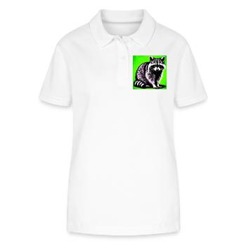 Raccoon - Stanley/Stella Women’s Organic Polo Shirt ELLISER - white - Front - Anna (173cm)