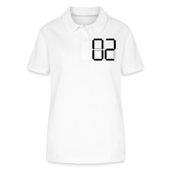 NUMMER 02 Null Zwei Geburtstag Geschenk Digital - Stanley/Stella Frauen Bio-Poloshirt ELLISER - Weiß - Vorne - Anna (173cm)