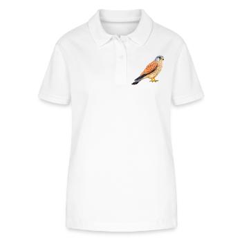 Common kestrel male - Stanley/Stella Women’s Organic Polo Shirt ELLISER - white - Front - Anna (173cm)