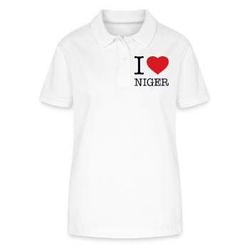 I LOVE NIGER - Stanley/Stella Women’s Organic Polo Shirt ELLISER - white - Front - Anna (173cm)