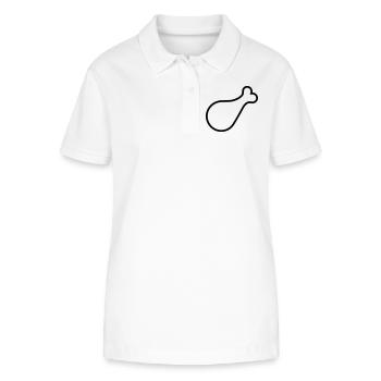 chicken thigh - Stanley/Stella Women’s Organic Polo Shirt ELLISER - white - Front - Anna (173cm)