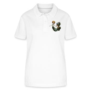 L’amitié de la sirène steampunk - Polo bio ELLISER Stanley/Stella Femme - blanc - Devant - Anna (173cm)