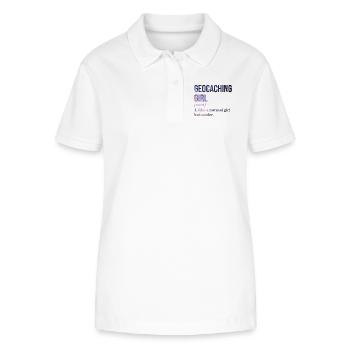 Geocaching - Stanley/Stella Frauen Bio-Poloshirt ELLISER - Weiß - Vorne - Anna (173cm)