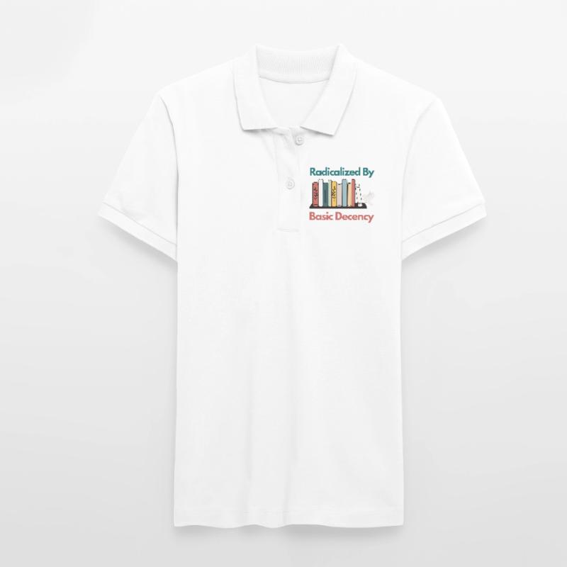 Radicalized By Basic Decency Funny Sarcastic  Stanley/Stella Women’s Organic Polo Shirt ELLISER
