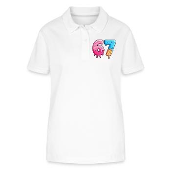 Figures Sweet 6-7 Dessert-Schrift - Stanley/Stella Frauen Bio-Poloshirt ELLISER - Weiß - Vorne - Anna (173cm)